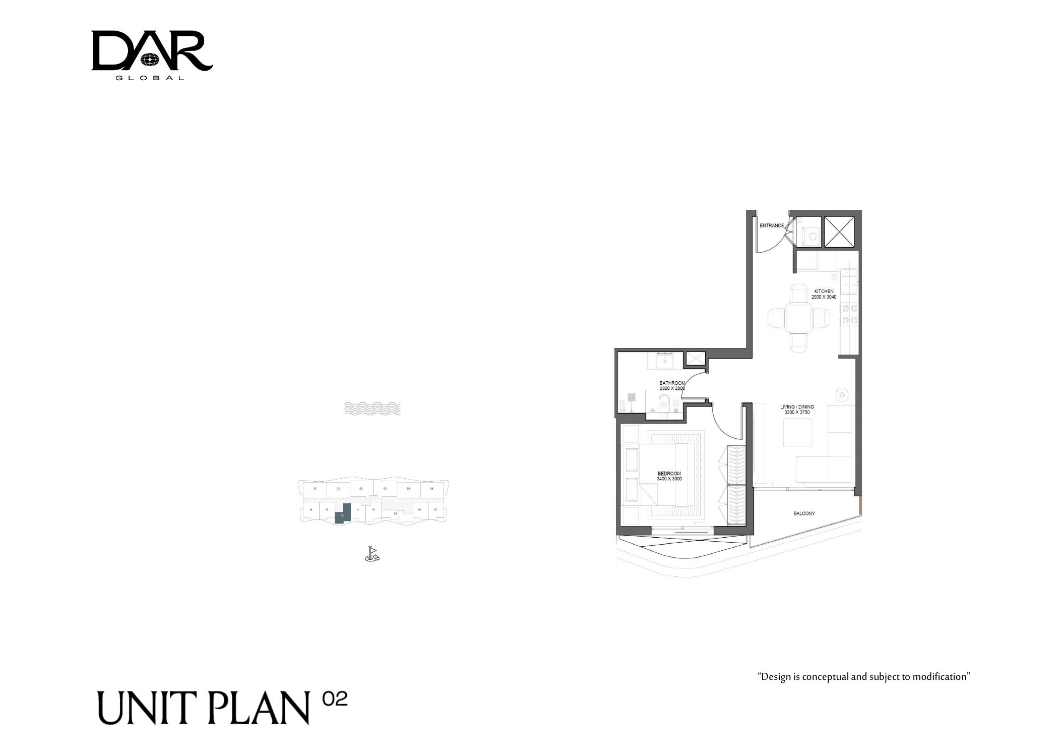 1-bedroom Apartment 55.76 sqm at AIDA