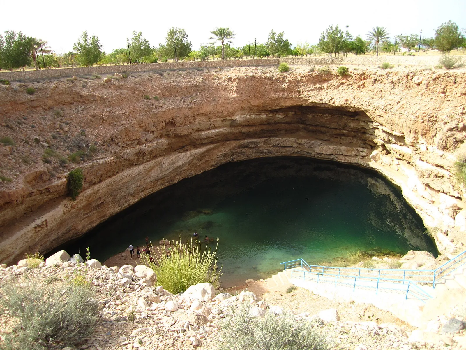 Bimmah Sinkhole: a turquoise pool in the limestone