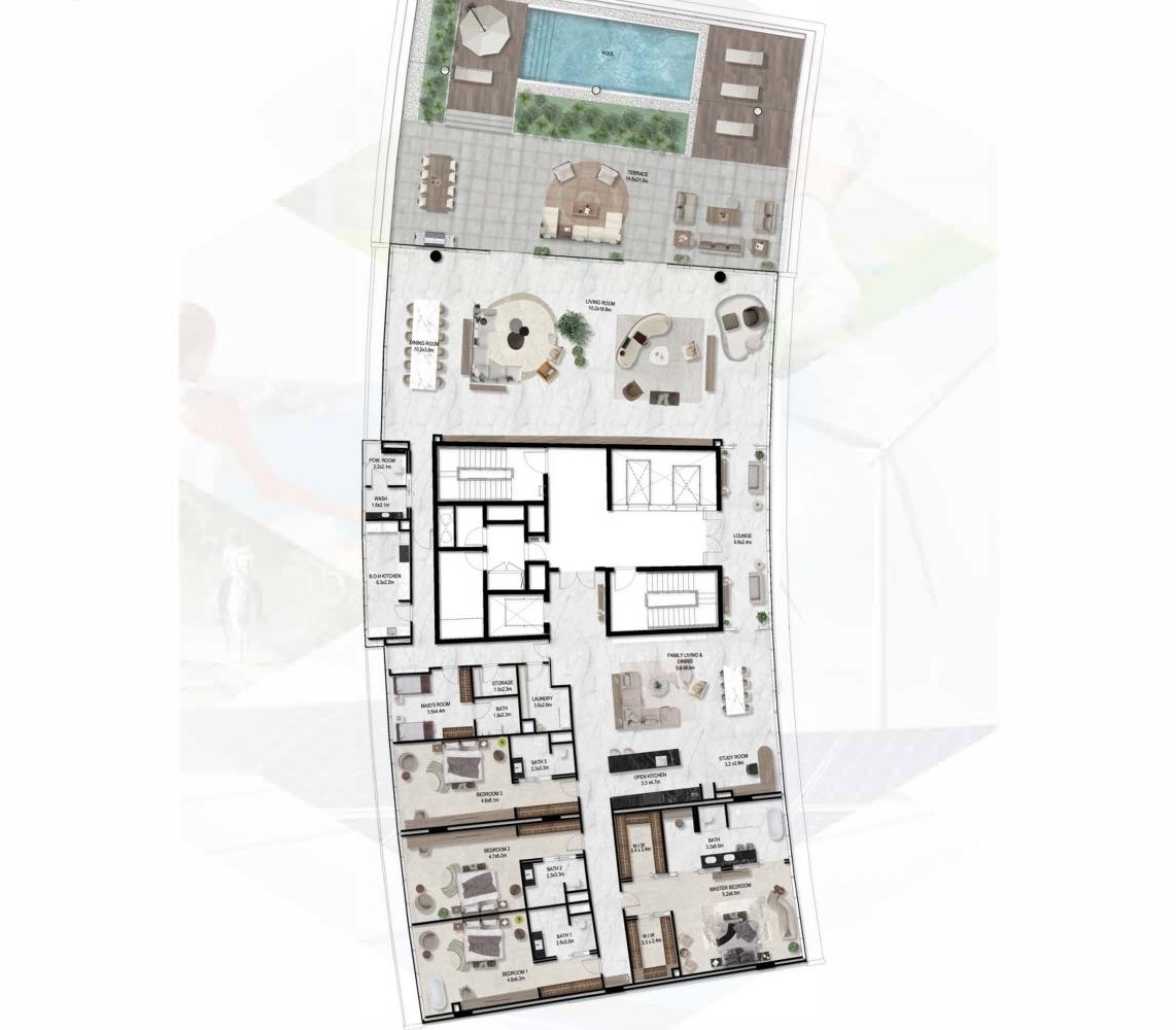 Penthouse - 4 Bedroom - Oria 702