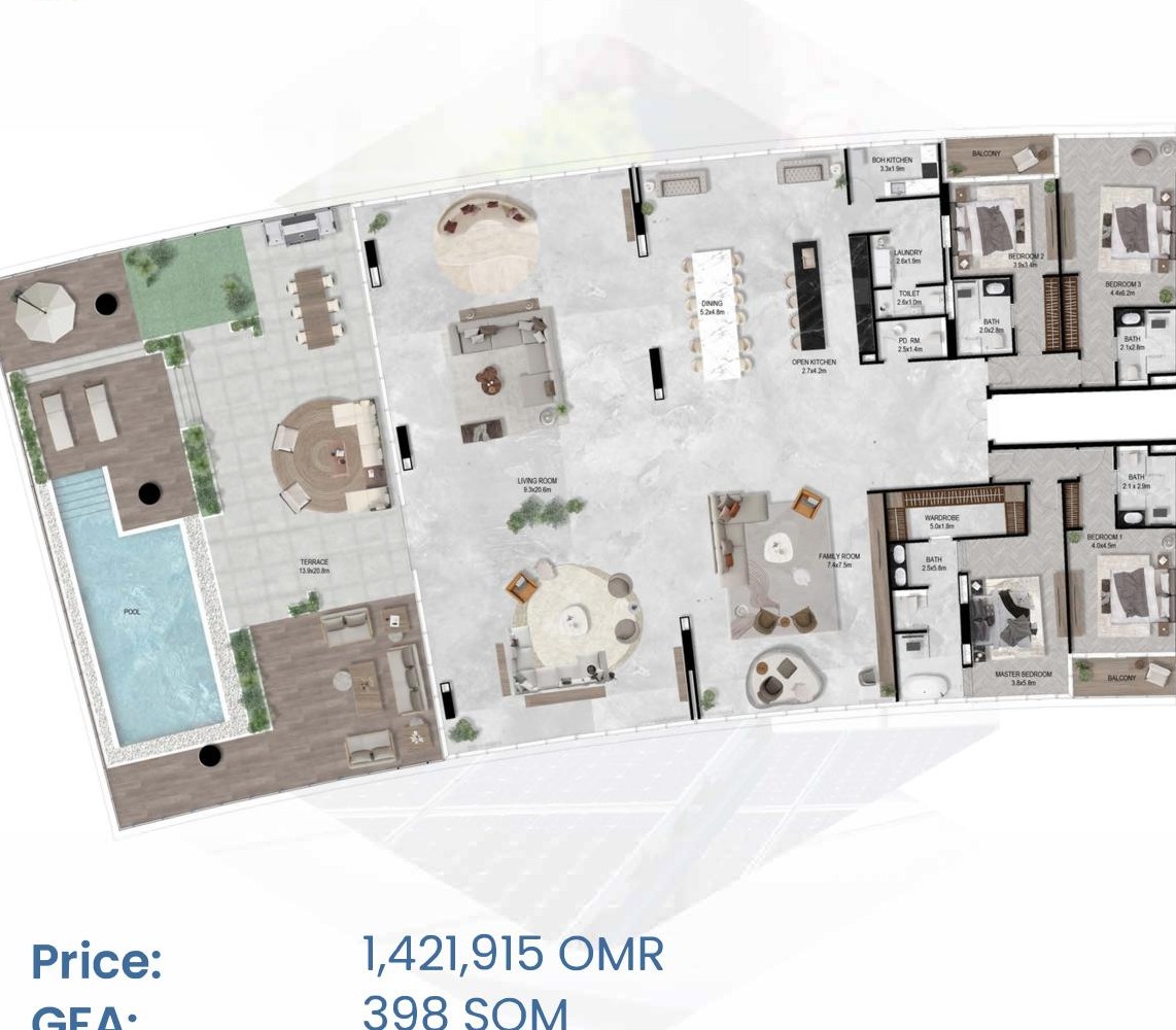 Sky Garden - 4 Bedroom - Oria 303