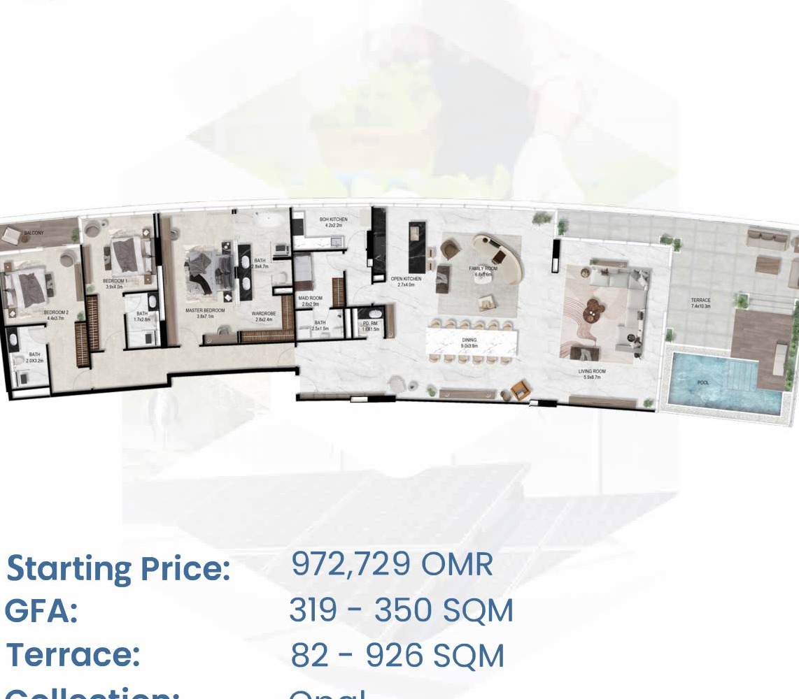 Sky Terrace - 3 Bedroom - Opal 115