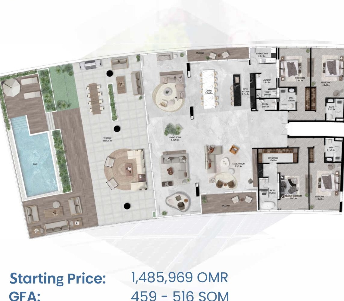 Sky Terrace Type 2 - 4 Bedroom - Opal 311