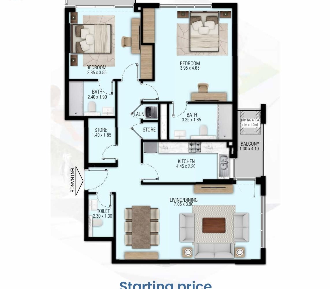 Floor plan D3-APT-202